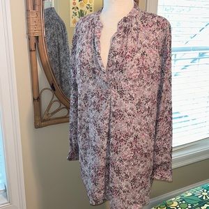 Loft Outlet blouse long sleeve XL polyester